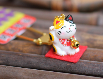 Cat keychain with bell  85x2cm 12g