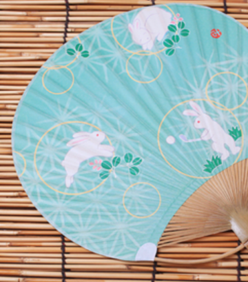 Fan bunny green38x235cm weight 30g