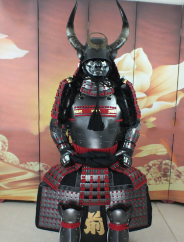 Samurai life sized black and red