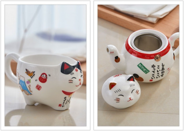 Teapot with cup 2 seperate photo