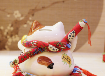 Wealthy cat golden back samllone 16x145x12cm 800g